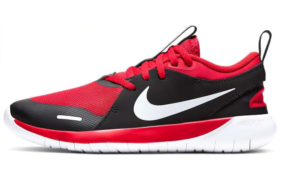Nike Nike Flex Contact 4 Cushioning Slip Resistant Low top Running Shoes Black Red Unisex