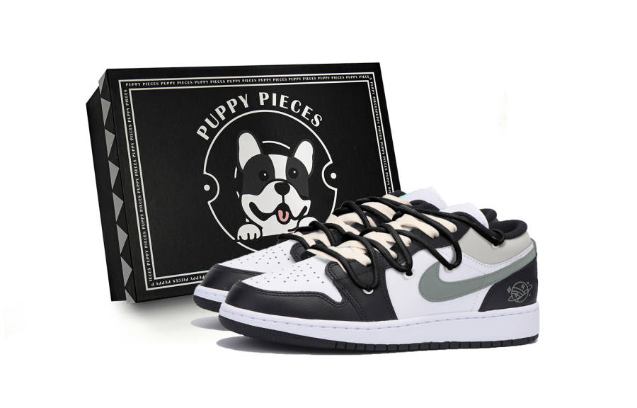 Jordan Jordan Air Jordan 1 Slip Resistant Low top Children's Basketball Shoes Black Teenagers