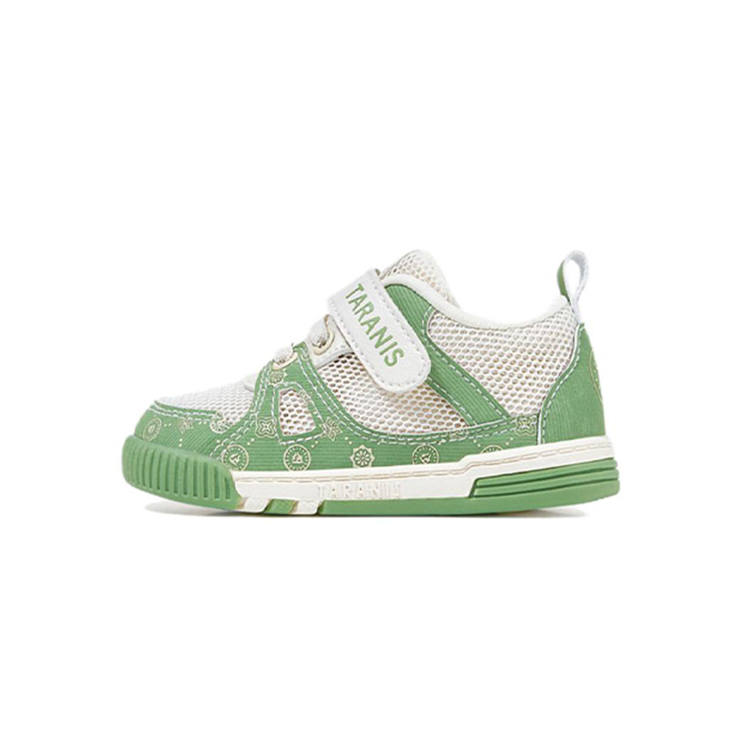 TARANIS Baby Coo Shoes Toddler Shoes White Green Infant And Toddler