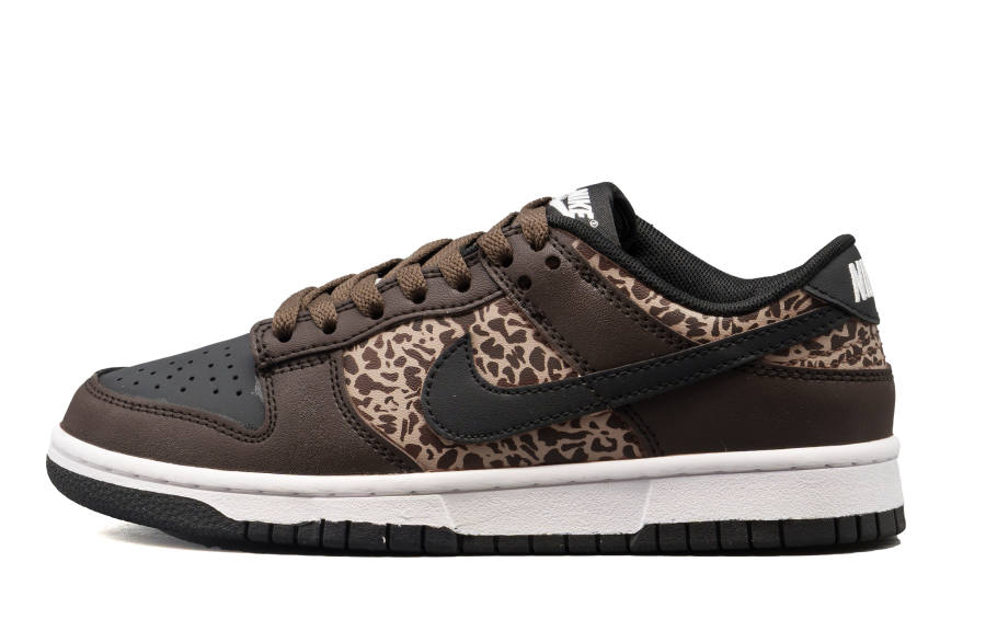 Nike Nike Dunk Leather Slip Resistant Cushioning Abrasion Resistant Low top Kids' Skateboarding Shoes Brown Teenagers