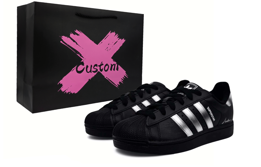 Adidas Originals Superstar 2 Abrasion Resistant Abrasion Resistant Low top Kids' Skateboarding Shoes Silver Black