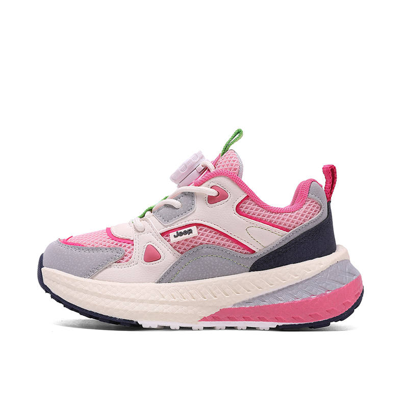 Jeep Lightweight Cushioning Slip Resistant Low top Running Shoes Plum Powder Kids'