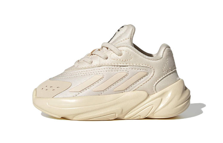 Adidas Originals Ozelia El I Abrasion Resistant Low top Toddler Shoes Beige Yellow Infant And Toddler