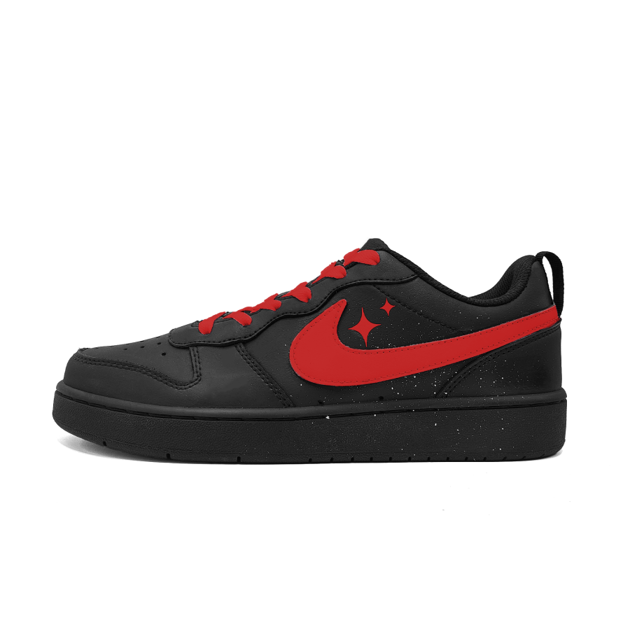 Nike Nike Court Borough Star Red Leather Slip Resistant Abrasion Resistant Slip Resistant Abrasion Resistant Low top