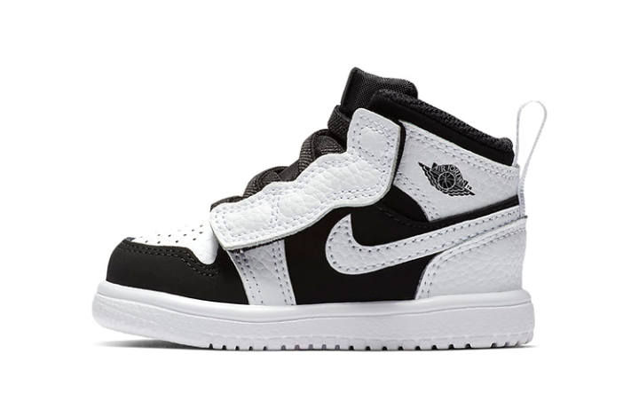 Jordan Jordan Air Jordan 1 TD Comfortable High top Toddler Shoes Black White Infant And Toddler