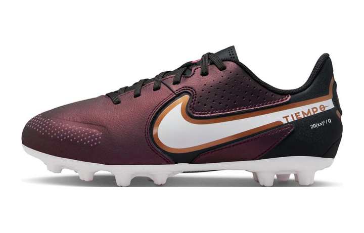 Nike Nike Tiempo Legend 9 Academy HG Slip Resistant Abrasion Resistant Low top Soccer Shoes Fuchsia Kids'