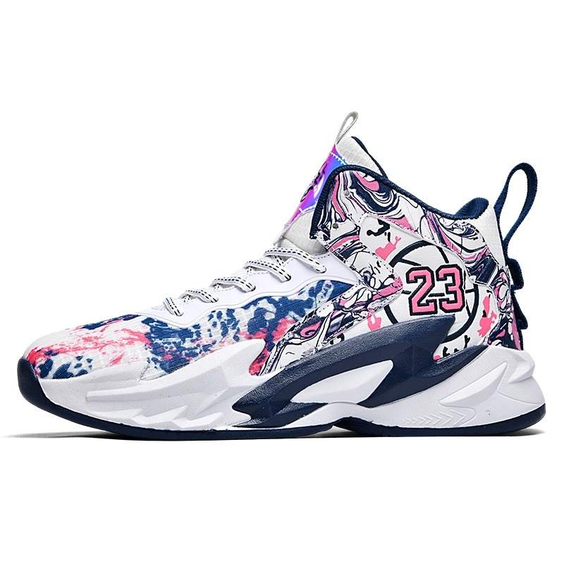 KUDING Cushioning Slip Resistant High top Basketball Shoes Unisex