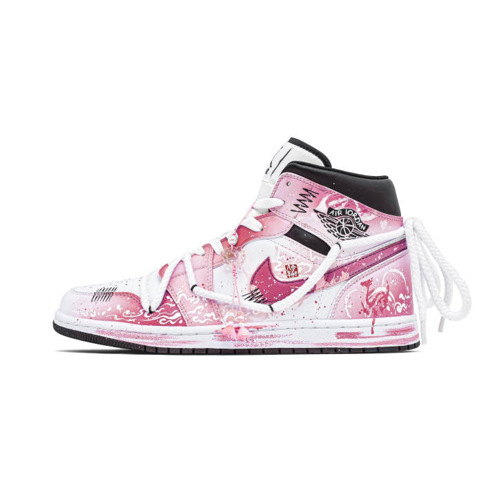 Jordan Jordan Air Jordan 1 Mid Leather Mid top Kids' Skateboarding Shoes Pink Unisex