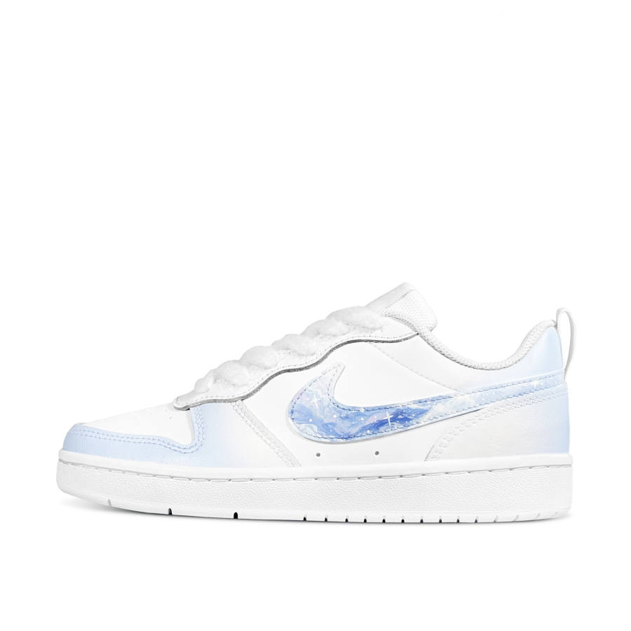 Nike Nike Court Borough Low top Kids' Skateboarding Shoes Blue White Teenagers