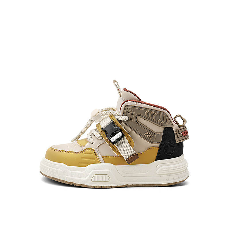 Jeep Anti kick High top Kids' Skateboarding Shoes Luxury Gold Kids'