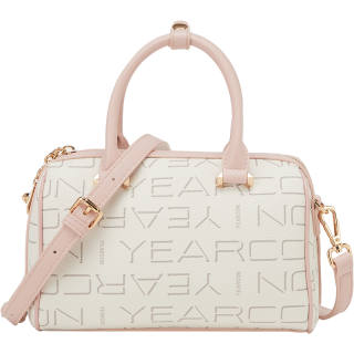 YEARCON PVC One Shoulder Handbag Small Women's Ecru