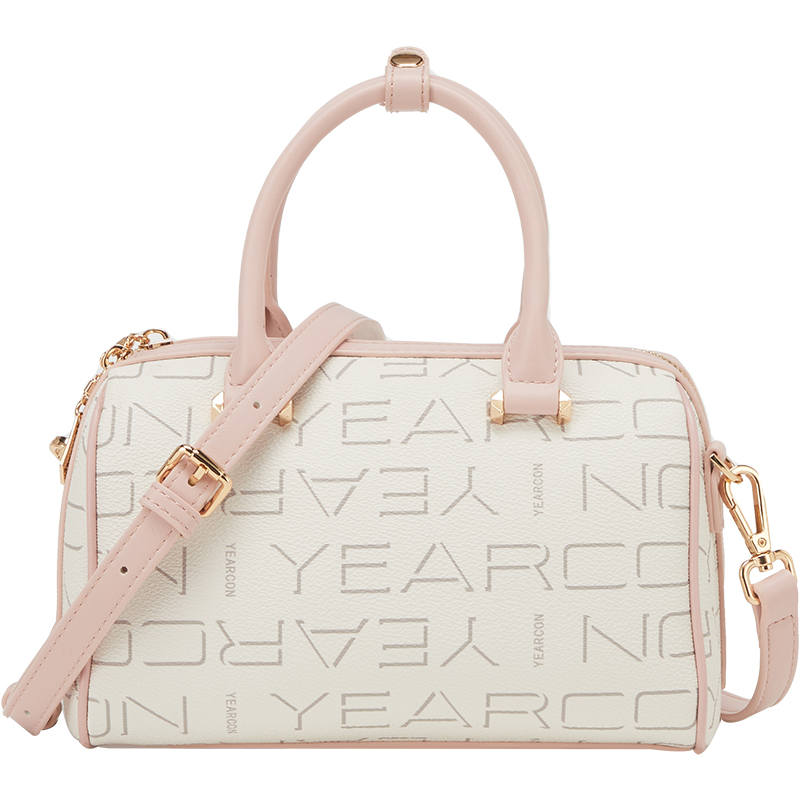YEARCON PVC One Shoulder Handbag Small Women's Ecru