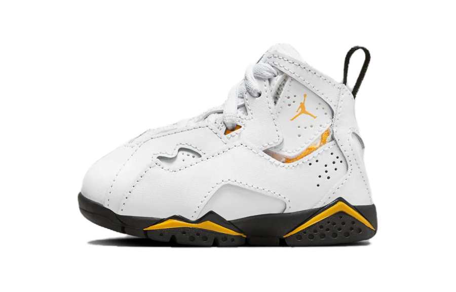 Jordan Baby Jordan True Flight Cushioning Abrasion Resistant Cushioning, Wear Resistant High top Toddler Shoes White Yellow