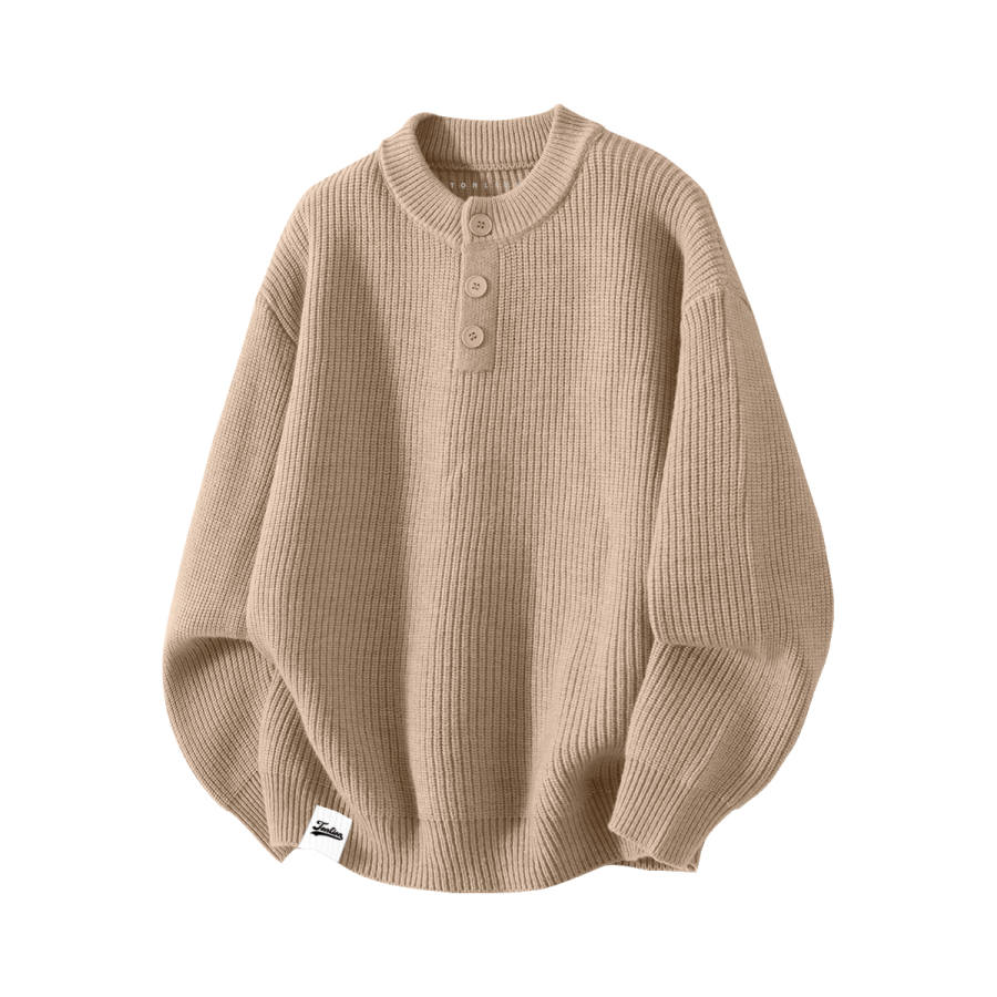 Tonlion Sweaters Unisex Henry Collar Moderate Other
