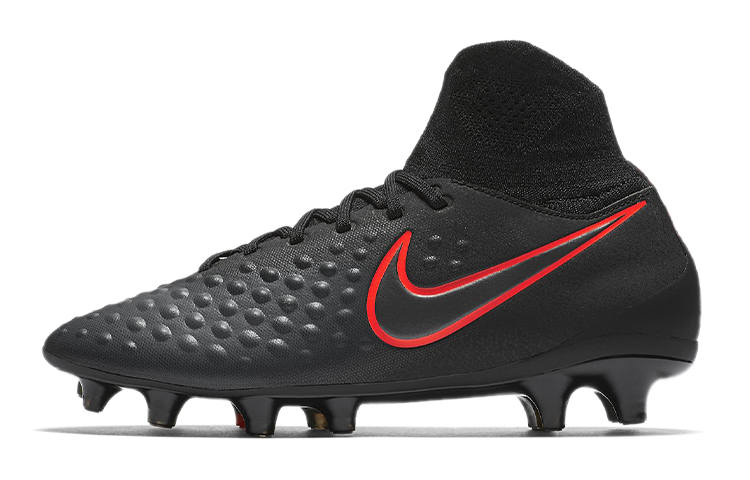 Nike Nike Slip Resistant Cushioning Abrasion Resistant Mid top Kids' Soccer Shoes Black Kids'