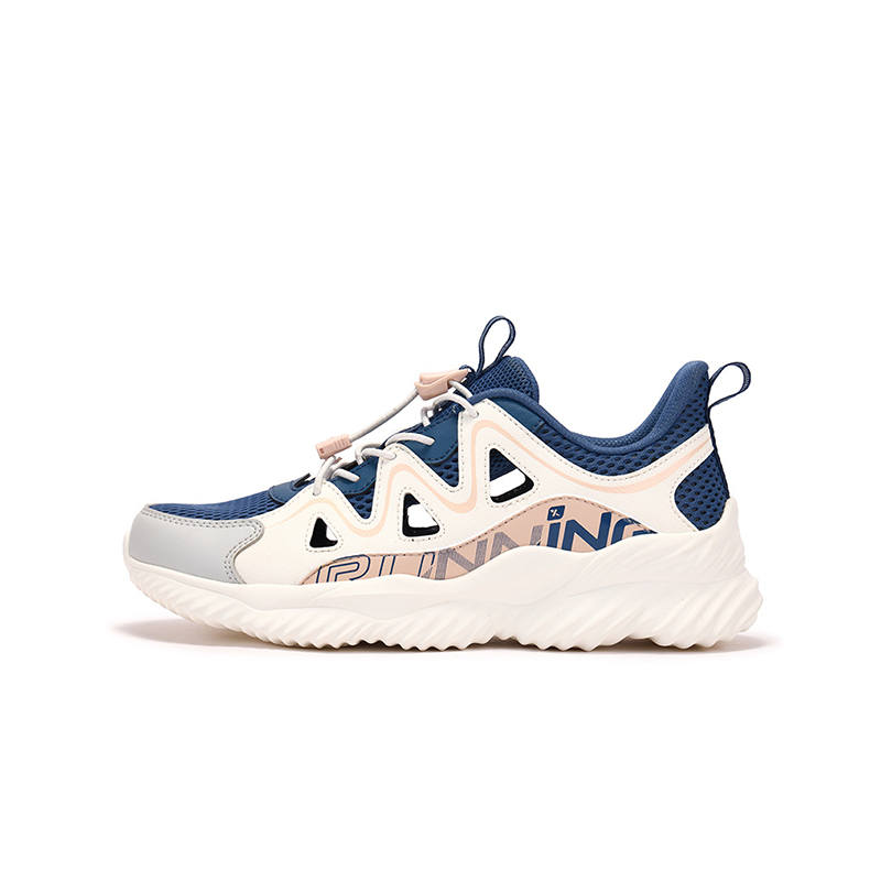 XTEP Synthetic Leather, Textile Low top Running Shoes Persian Blue/Sail White Teenagers