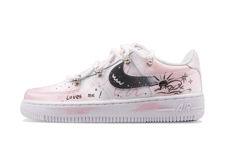 Nike Nike Slip Resistant Abrasion Resistant Low top Skateboard Shoes Black White Pink Teenagers