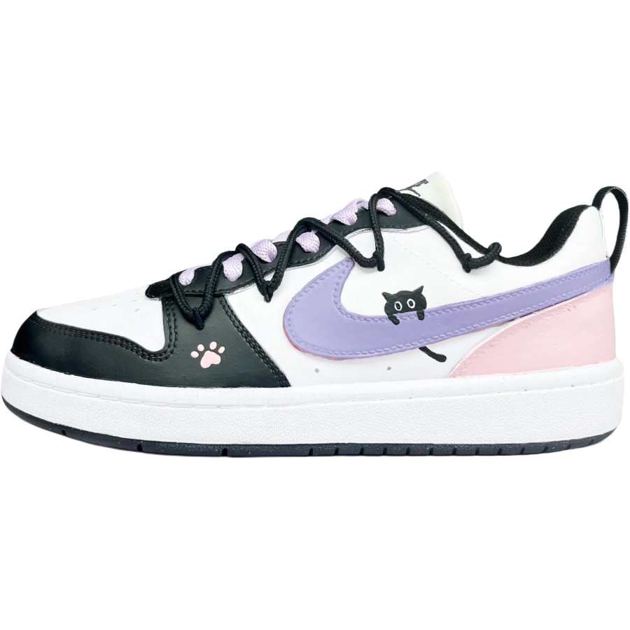 Nike Nike Court Borough Urban Chic Style Meowth Synthetic Leather Slip Resistant Breathable Cushioning Abrasion Resistant