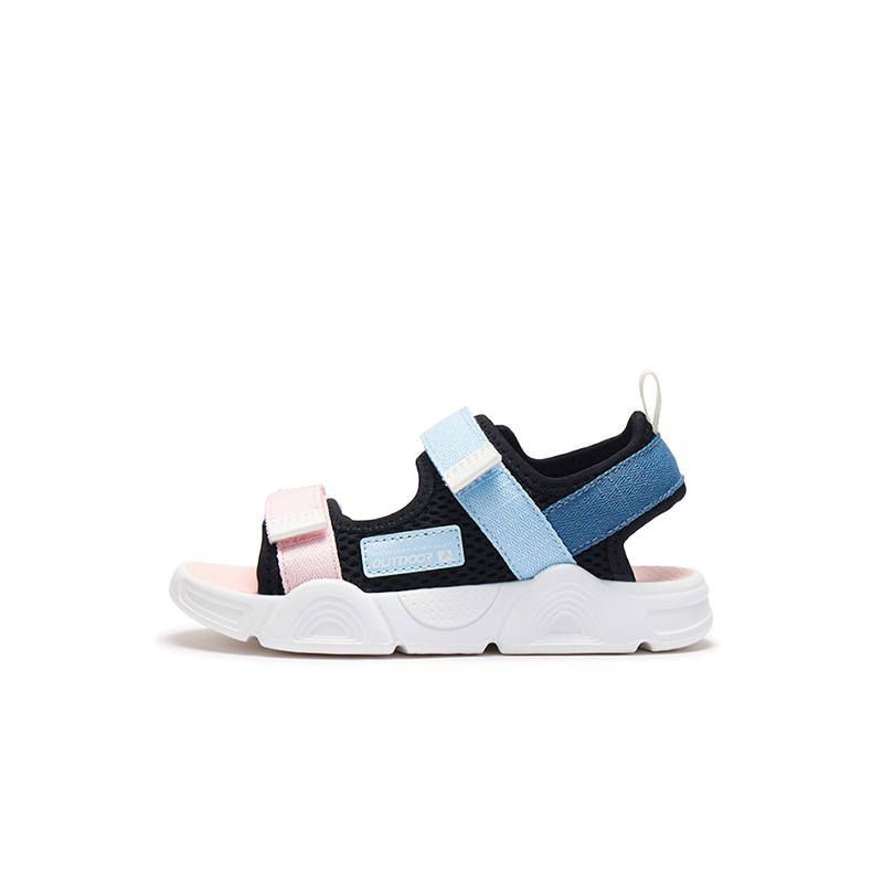 XTEP Slip Resistant, Abrasion Resistant, Breathable Low top Sandal Black Ripple Blue Ice Cream Pink Kids'