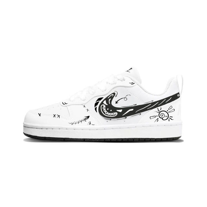 Nike Nike Court Borough Synthetic Leather Cushioning Abrasion Resistant Cushioning, Wear Resistant Low top