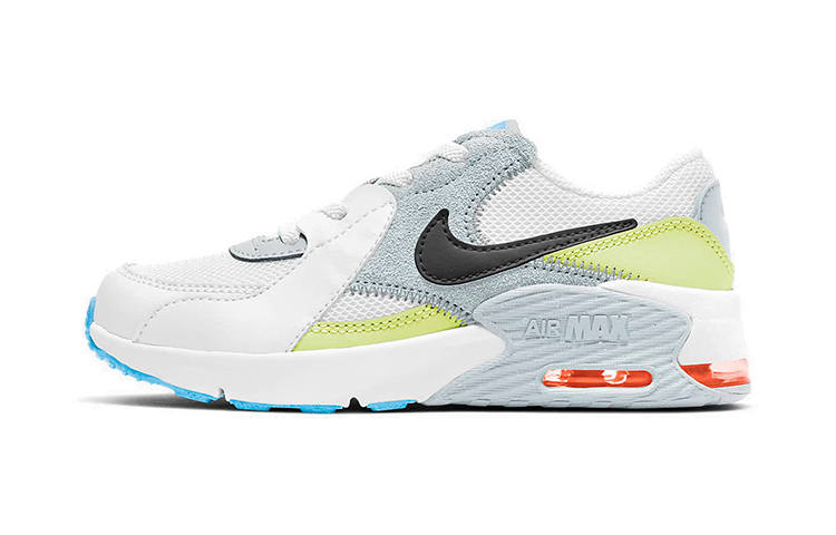 Nike Nike Air Max Excee Kids Lifestyle Shoes Gray Green White Children Aged 3 7 Years Old