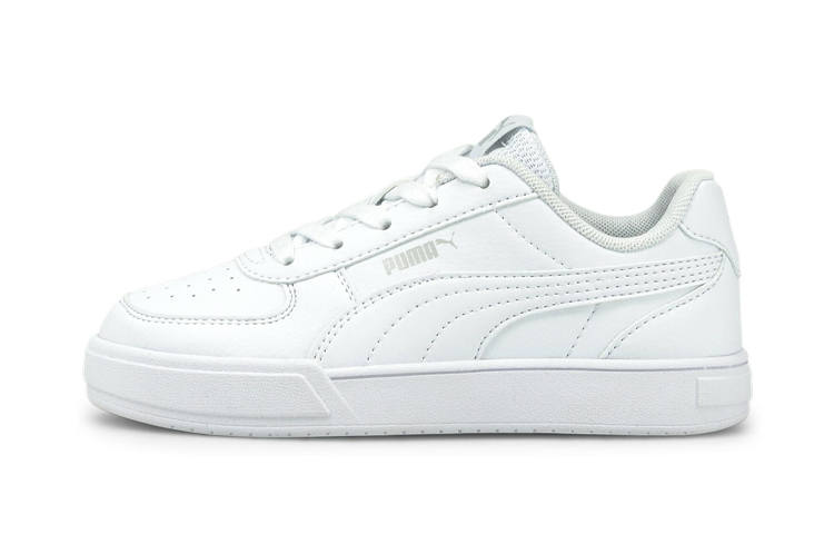 PUMA Caven Abrasion Resistant Low top Kids' Skateboarding Shoes White Children Aged 3 7 Years Old