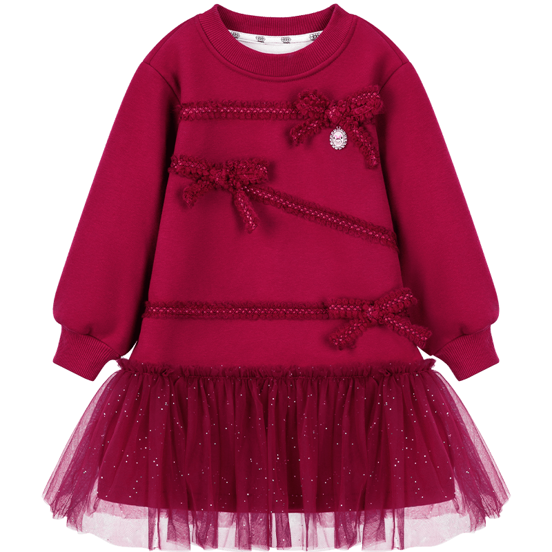 Disney Kids Dresses Crew Neck Thickened Short