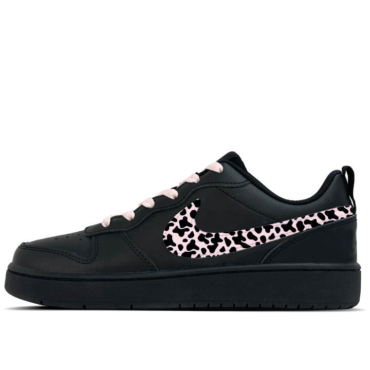 Nike Nike Court Borough Pink Spots Leather Slip Resistant Abrasion Resistant Slip Resistant Abrasion Resistant Low top