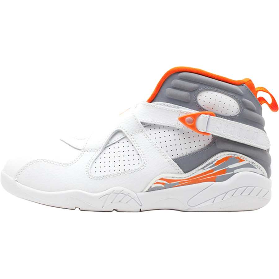 Jordan Jordan Air Jordan 8 Mid top Children's Basketball Shoes White Children Aged 3 7 Years Old