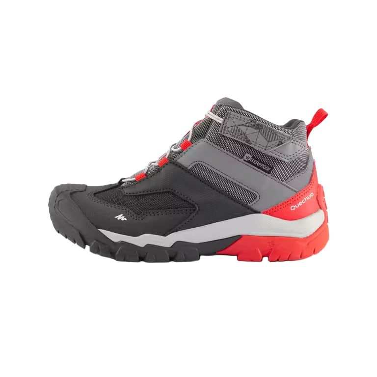 DECATHLON QUJR Mid top Kids' Outdoor Shoes Gray Orange Kids