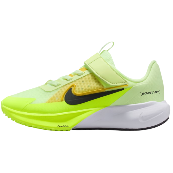 Nike Nike SONIC FLY Abrasion Resistant Low top Kids' Running Shoes Light Green/Yellow/Black Kids'