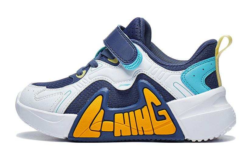 Li-Ning YOUNG Li Ning YOUNG Slip Resistant Cushioning Low top Kids' Running Shoes Blue White Kids'