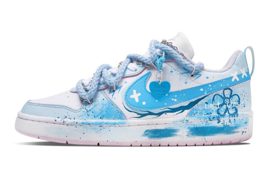 Nike Nike Court Borough Cloud Sea Bellflower Slip Resistant Abrasion Resistant Slip Resistant Abrasion Resistant Low top