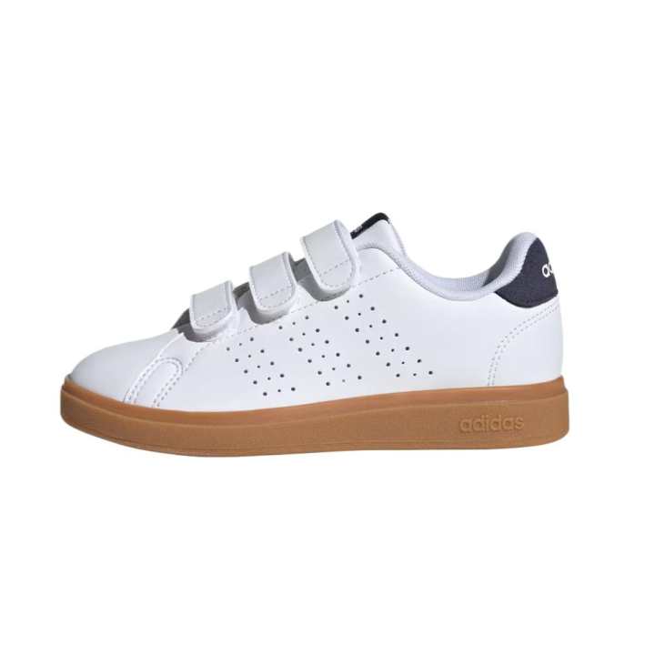 Adidas Adidas ADVANTAGE BASE 2.0 Comfortable Low top Kids' Outdoor Shoes Cloud White/Blue/Brown Kids'