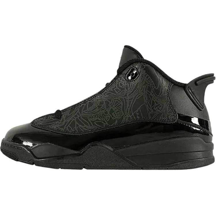 Jordan Jordan Dub Zero Leather Mid top Children's Basketball Shoes Black Children Aged 3 7 Years Old