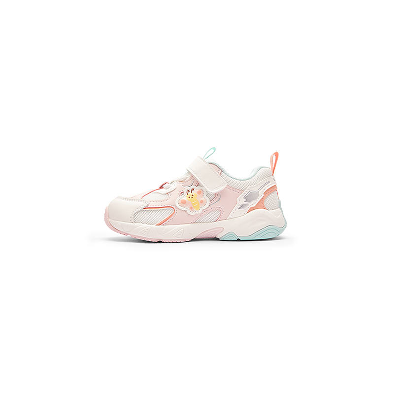 BALABALA Synthetic Leather, Textile Breathable Toddler Shoes White Flower Tone Infant And Toddler