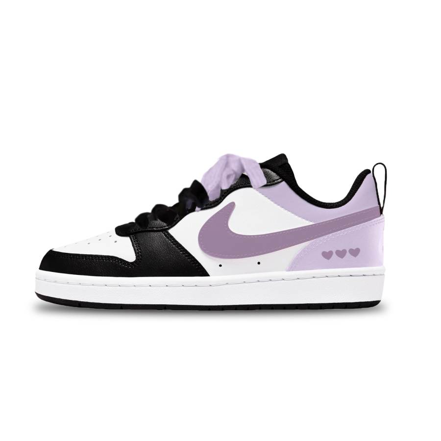 Nike Nike Court Borough Synthetic Leather Low top Kids' Skateboarding Shoes Purple Unisex