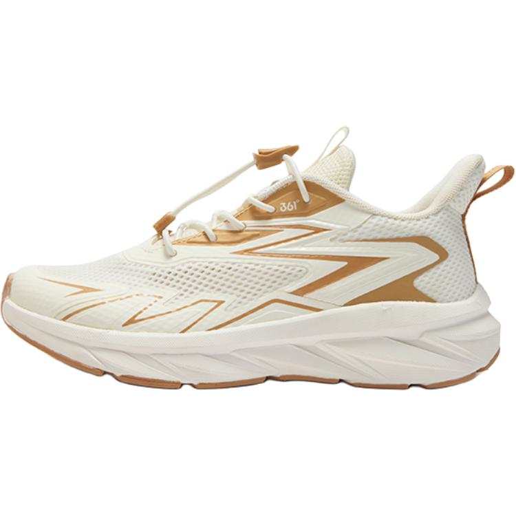 361°KIDS Abrasion Resistant Breathable Low top Kids' Running Shoes Feather White/Tea Wood Yellow Kids'