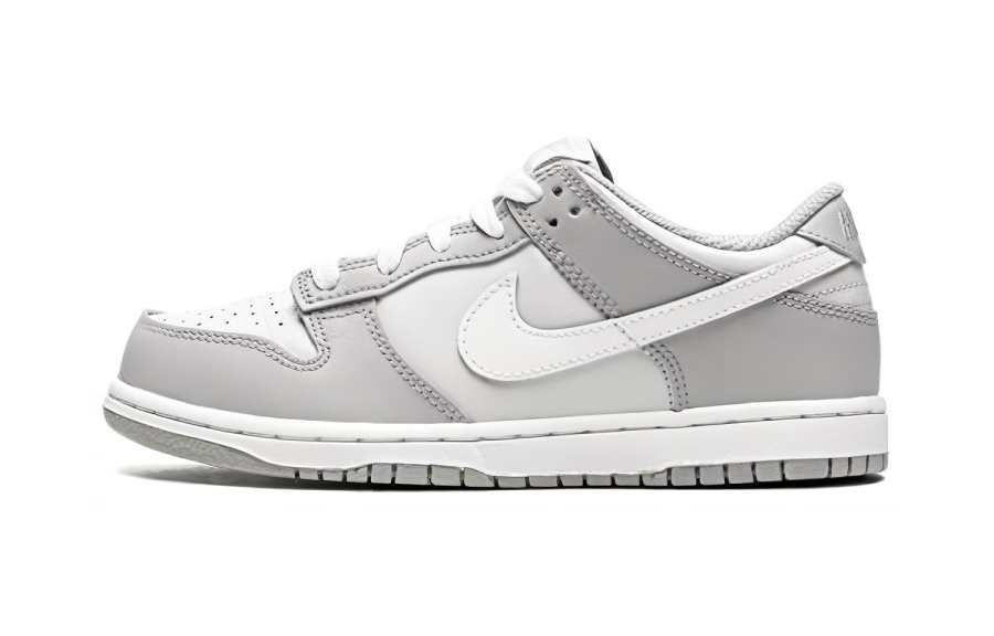Nike Nike Dunk Grey Low top Kids' Skateboarding Shoes Gray White Kids'