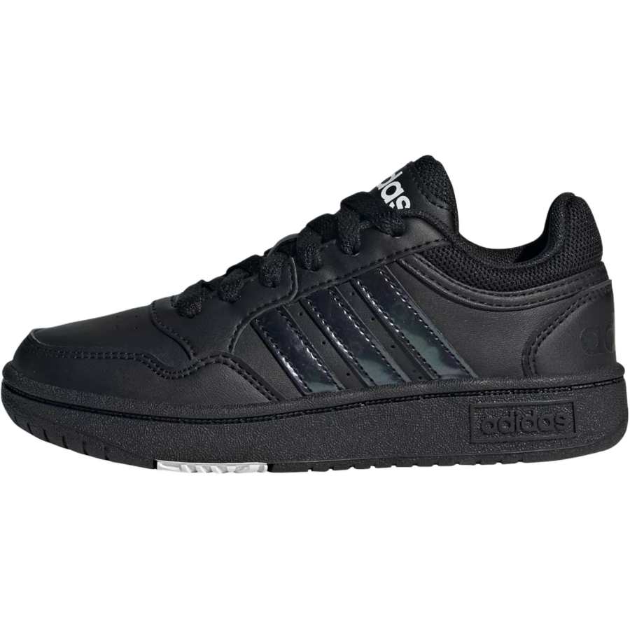 Adidas Adidas HOOPS Slip Resistant Abrasion Resistant Low top Kids' Skateboarding Shoes Black Children Aged 3 7 Years Old