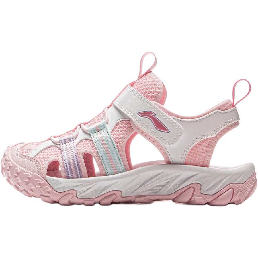 Li-Ning YOUNG Li Ning YOUNG Sportlife Synthetic Leather Slip Resistant Abrasion Resistant Low top Children's Sandals Pink