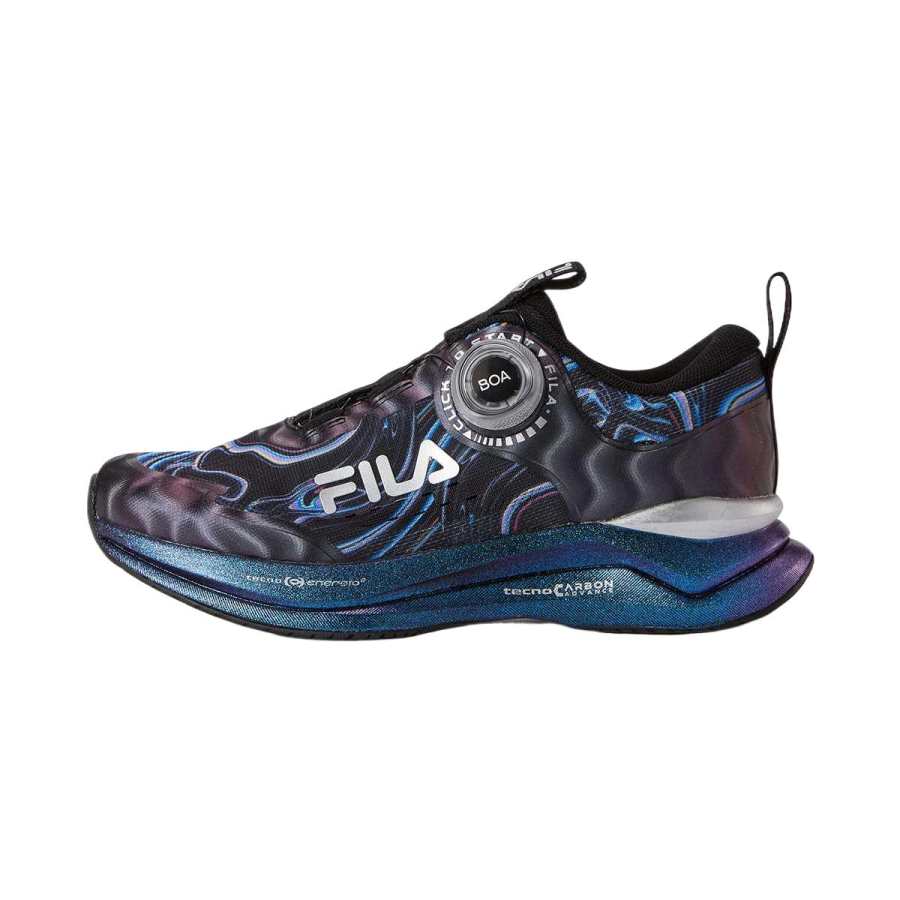 FILA KIDS BOA Cushioning, Wear Resistant Low top Kids' Training Shoes Black Silver Gray Teenagers