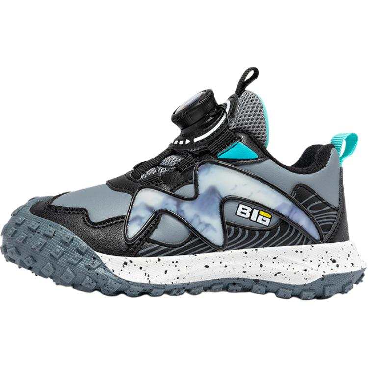 BIG WASP Knob Fleece Lined Thermal, Anti Kick Toe, Slip Resistant Grip Low top Kids Lifestyle Shoes Gray Kids'