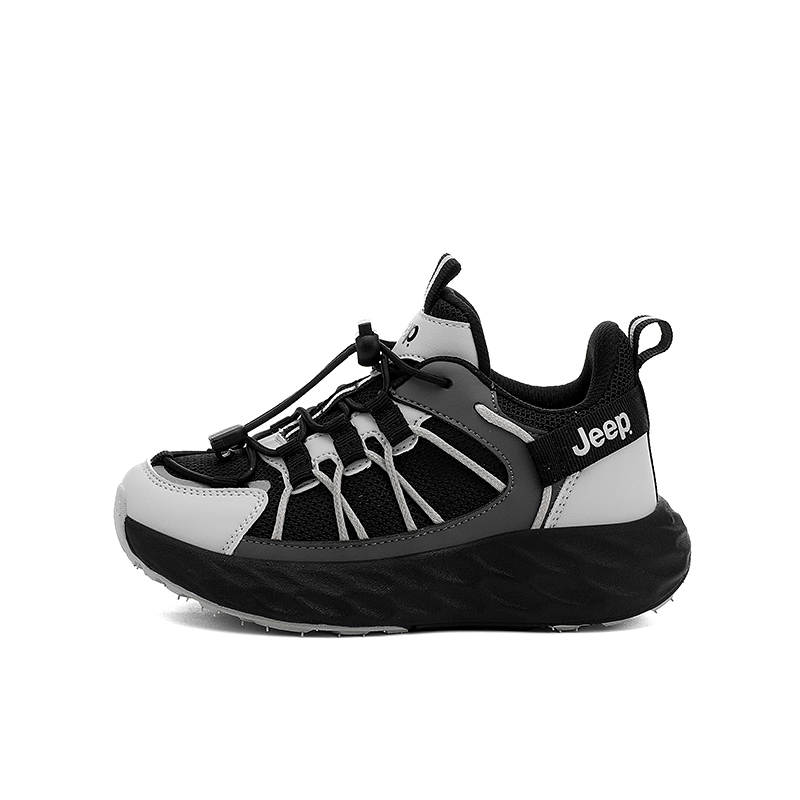 Jeep Synthetic Leather, Textile Abrasion Resistant Lightweight Cushioning Slip Resistant Low top Kids' Running Shoes