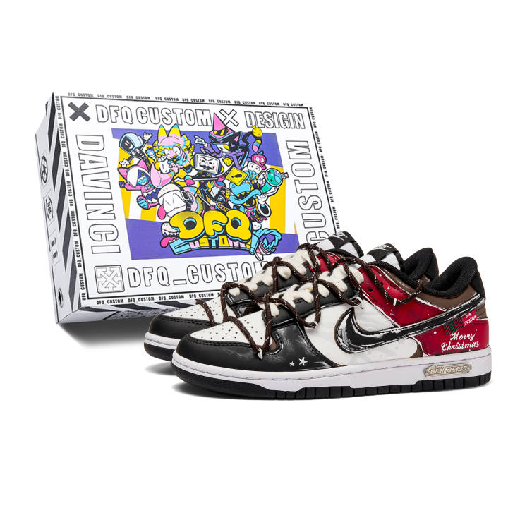 Nike Nike Dunk Red Brown Wish, Box Slip Resistant Cushioning Abrasion Resistant Low top Skateboard Shoes Red Unisex