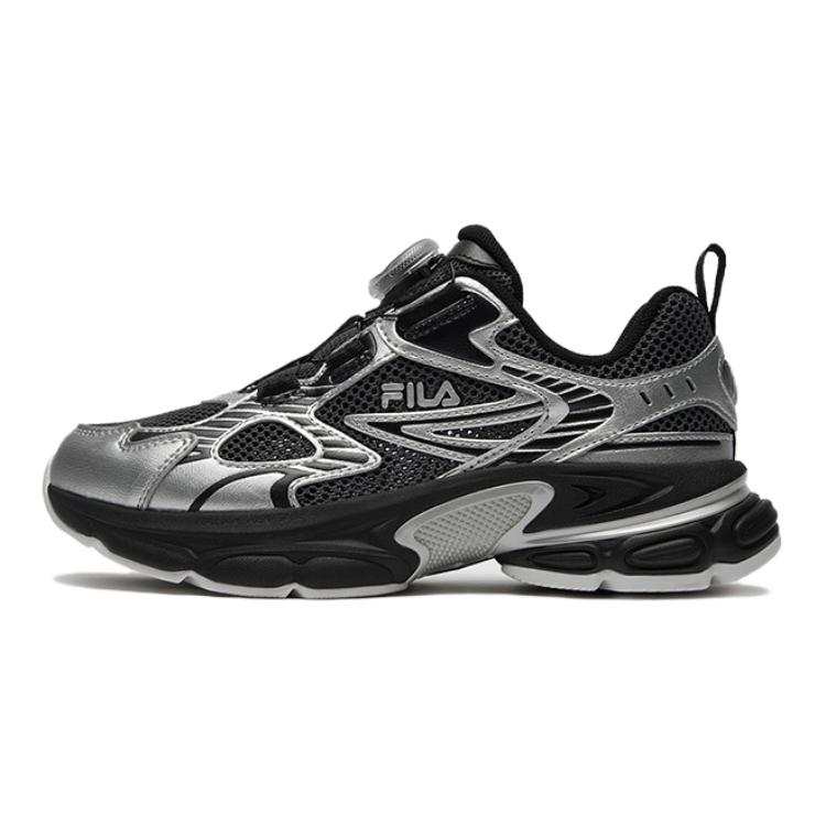 FILA KIDS Sky Horse Slip Resistant Abrasion Resistant Low top Kids' Running Shoes Gray Silver