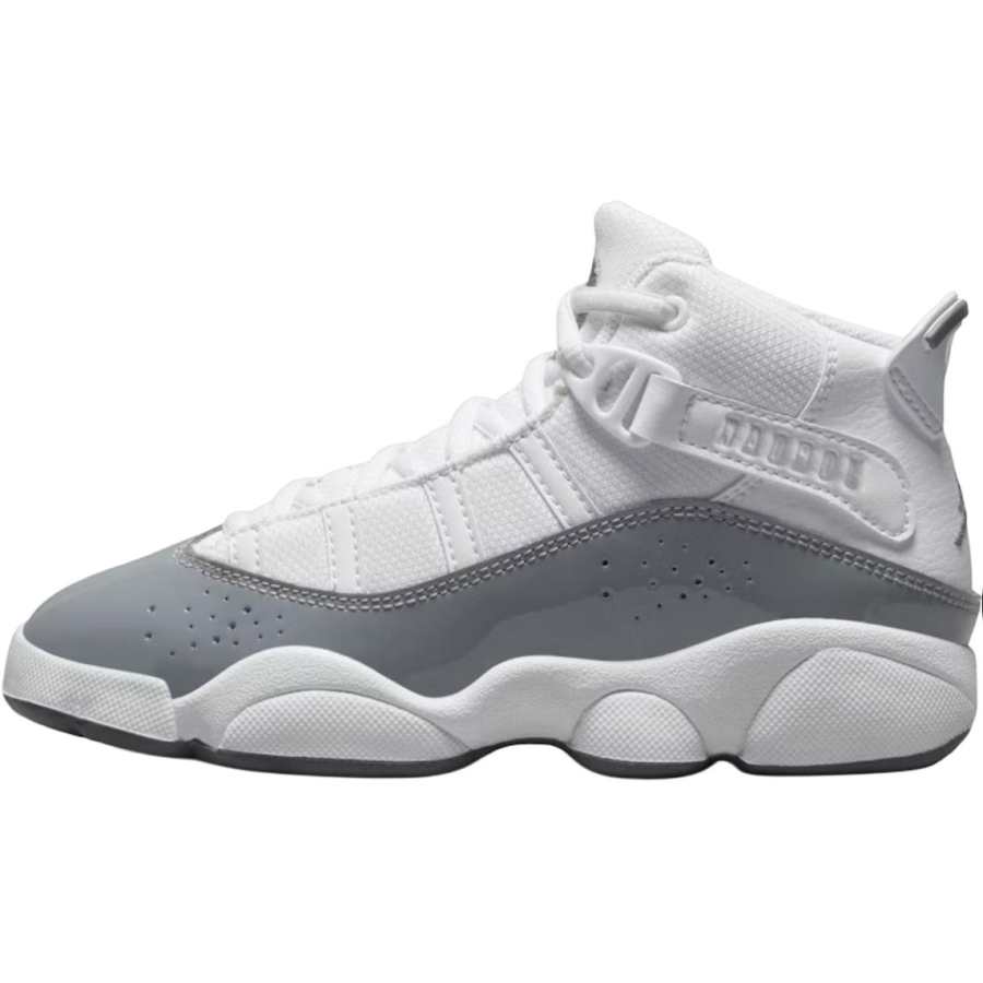 Jordan Jordan Air Jordan 6 Abrasion Resistant Abrasion Resistant High top Children's Basketball Shoes White Kids'