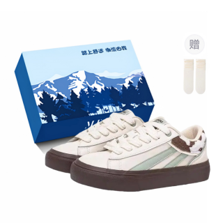XIAOLUMILI Slip Resistant Abrasion Resistant Slip Resistant Abrasion Resistant Low top Skateboard Shoes Mint Milk Color