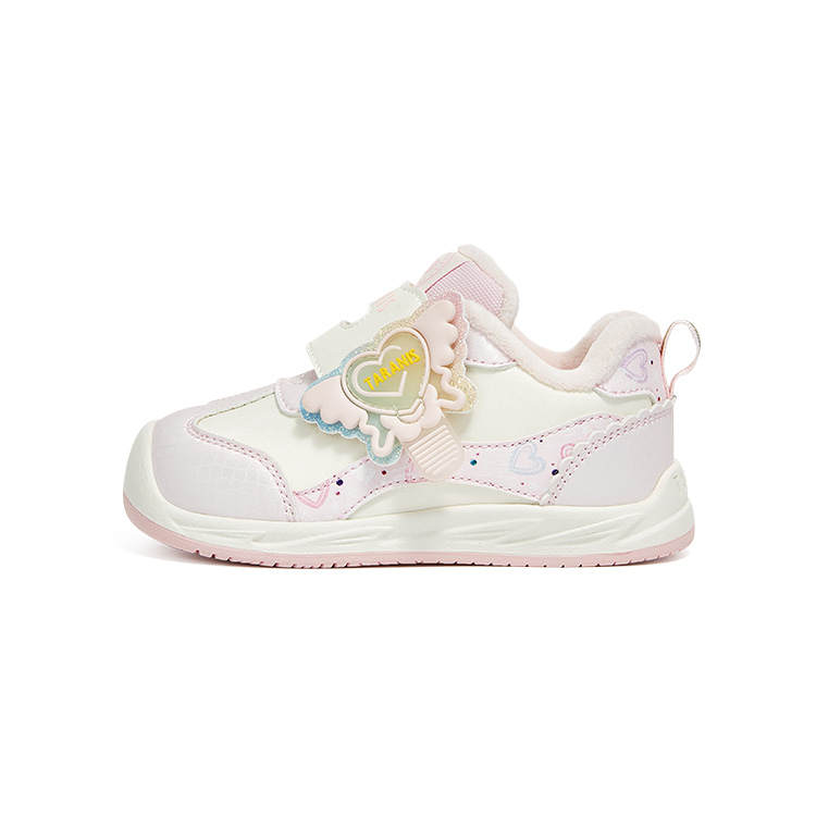 TARANIS Fabric Minimalist Fashion Abrasion Resistant Abrasion Resistant Low top Toddler Shoes White Pink