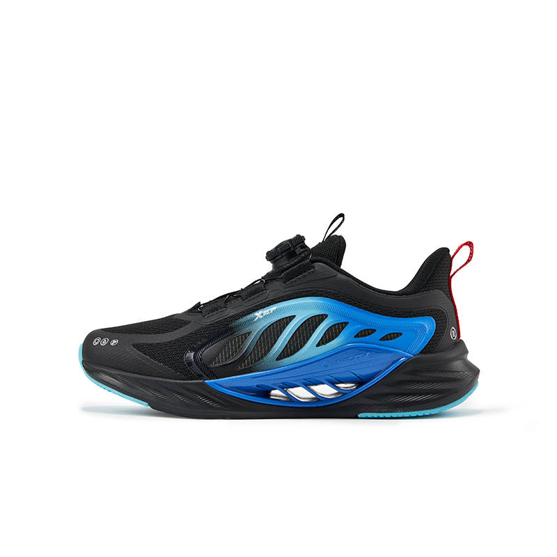XTEP X FLOW 8.0 Low top Running Shoes Black Prussian Blue Teenagers